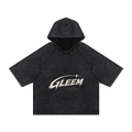 Snow Washed Hooded Boxy T-Shirt