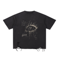 Snow Washed Raw-Hem T-Shirt