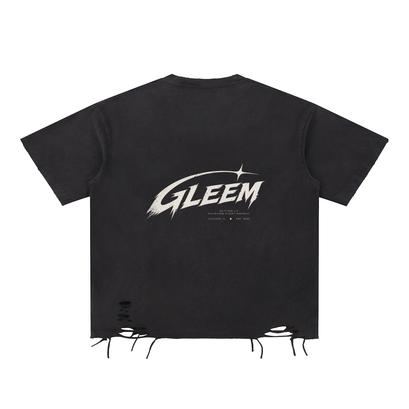 Snow Washed Raw-Hem T-Shirt