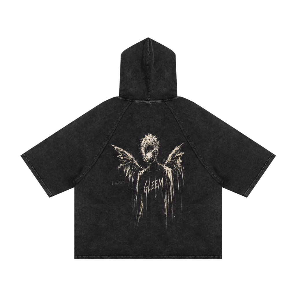 Snow Washed Hooded Boxy T-Shirt