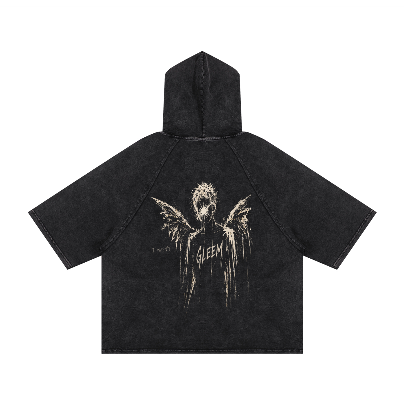 Snow Washed Hooded Boxy T-Shirt
