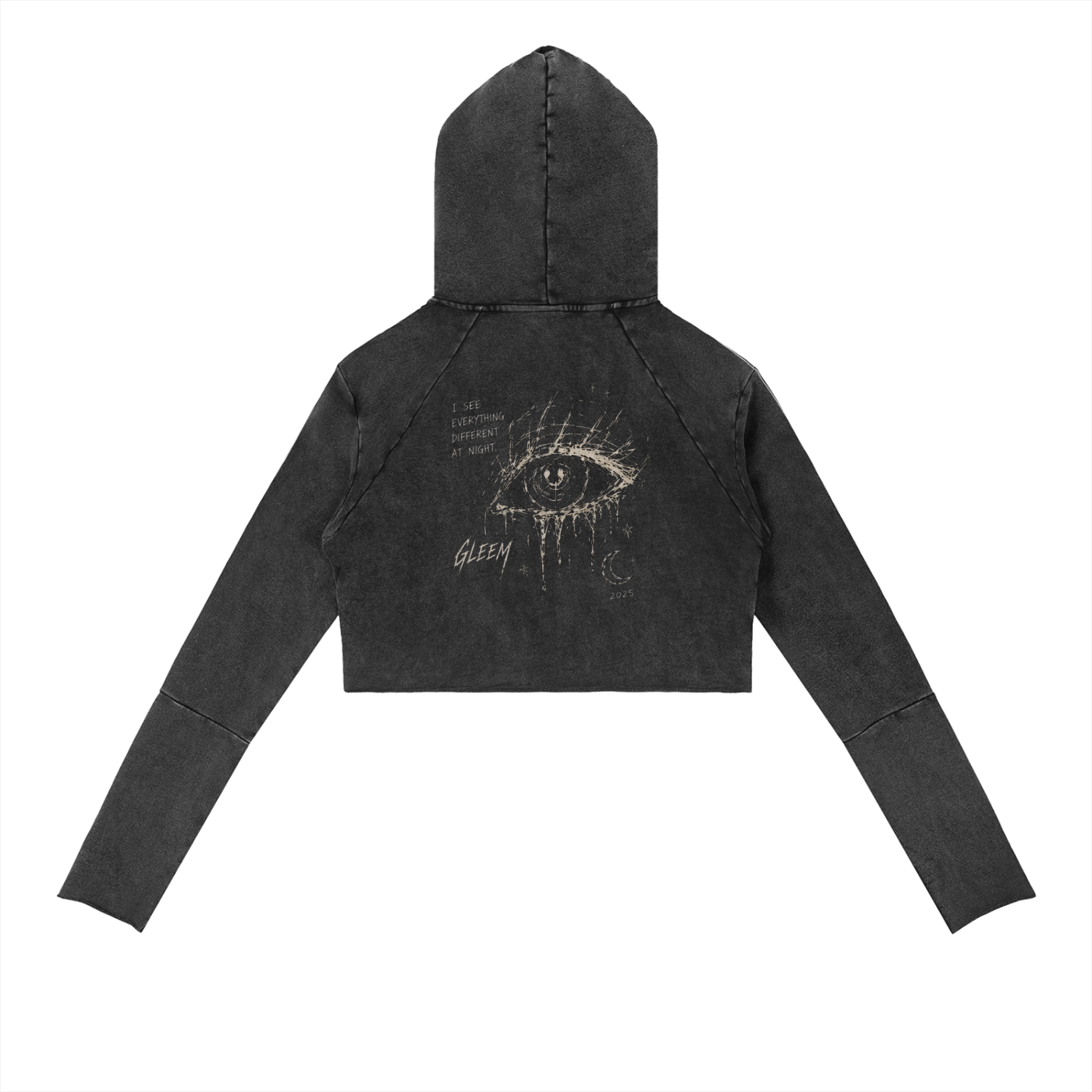 Vintage Washed Raw Edge Hoodie
